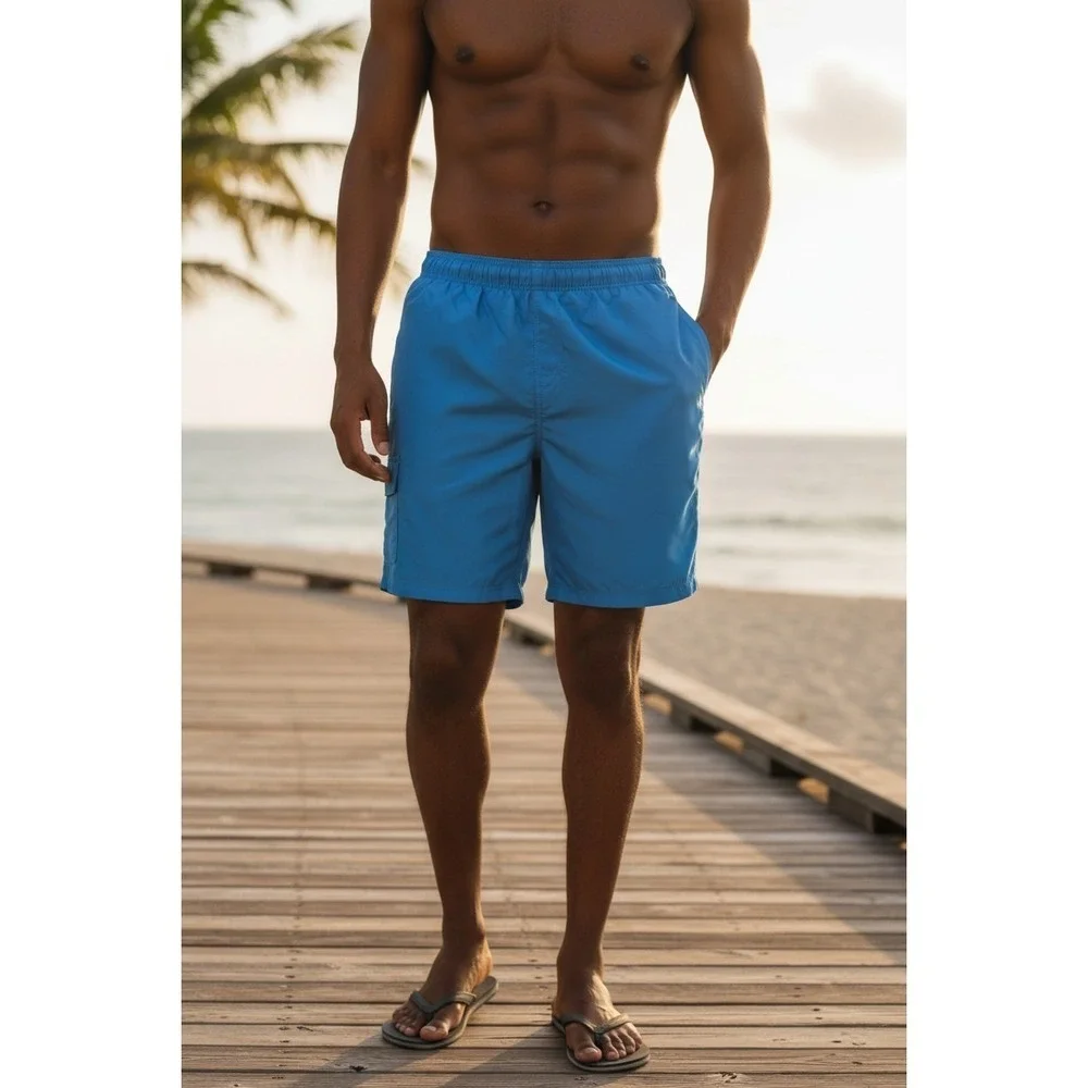 Kanu Surf Swim Trunks Mens Size XL Swimwear Blue Board Cargo Shorts